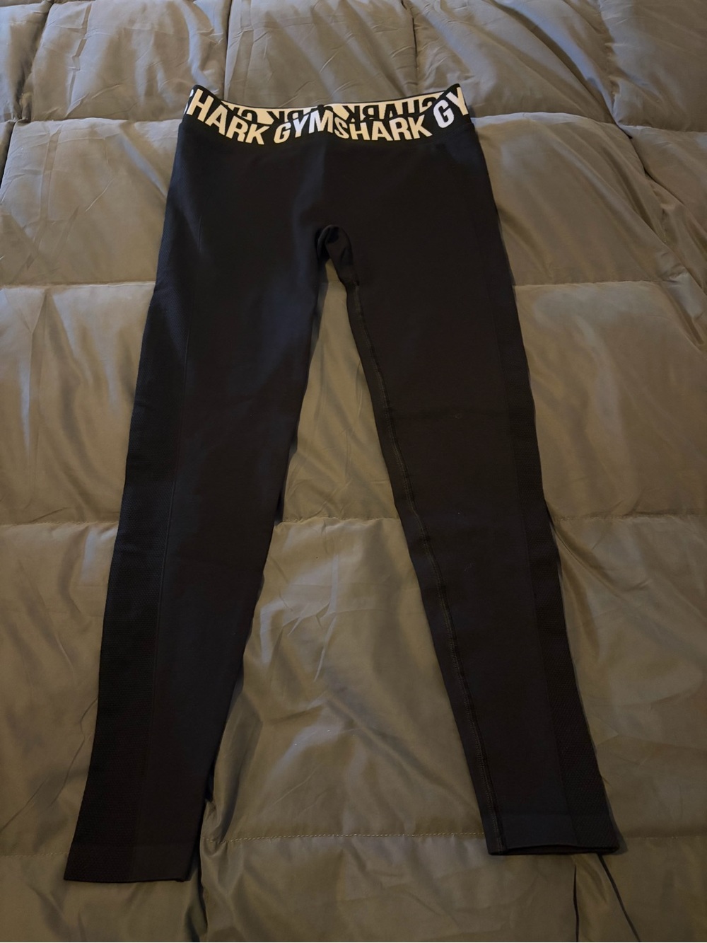 Gymshark Black High-Waist Logo Band Leggings
